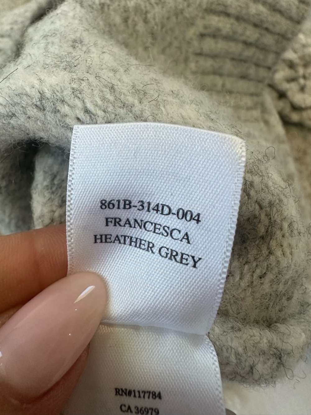 Rails Francesca 3D Floral Wool Cardigan in Heather Gray - Picture 12 of 13